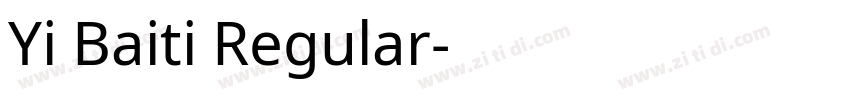 Yi Baiti Regular字体转换